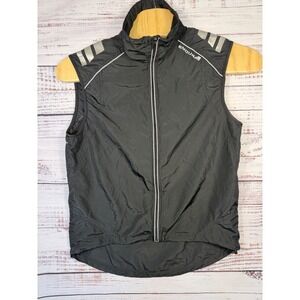 Endura Cycling Vest Mens XL Black Reflective Mesh Back Gilet Windstop Gorpcore
